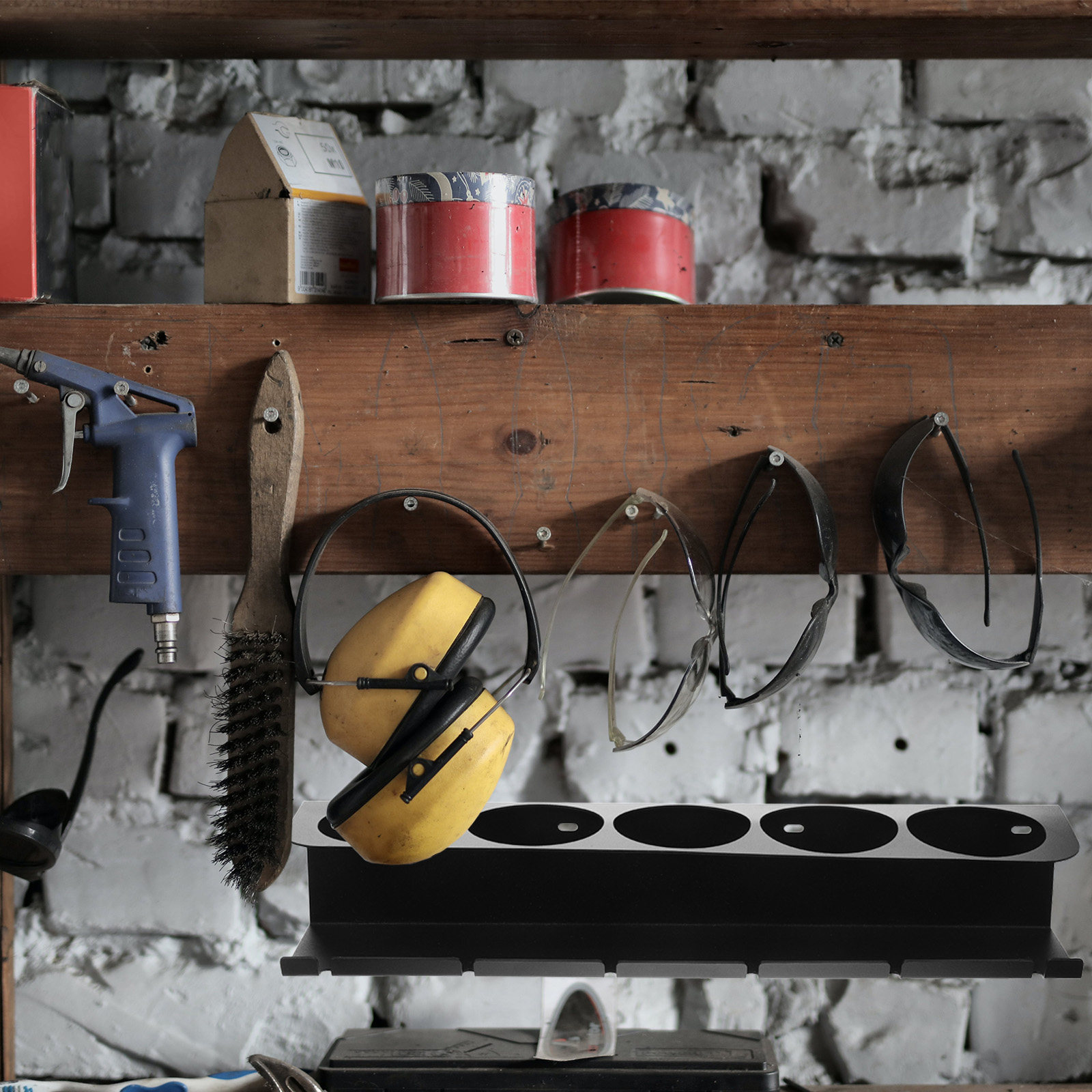 Power Tools Storage - 1세트 헤비듀티 금속 전동 공구 벽걸이