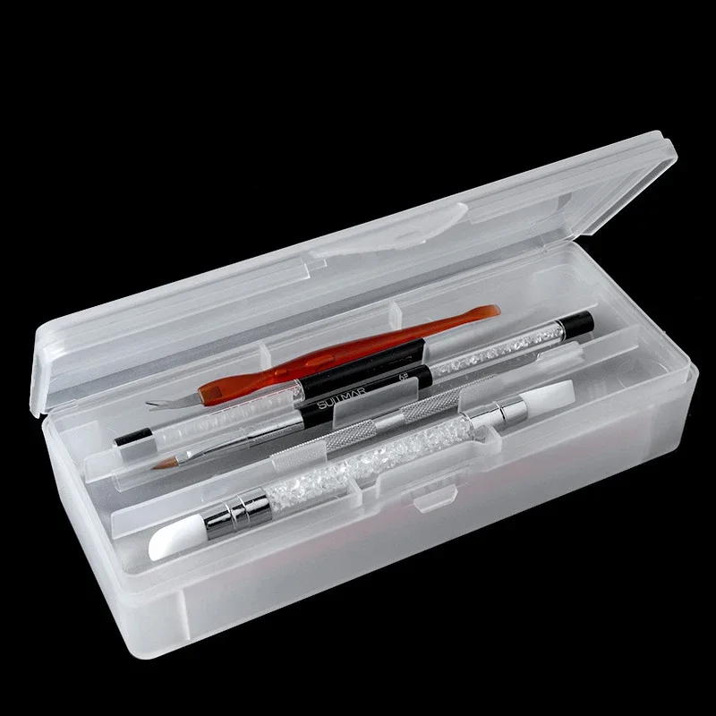 1Pc 직사각형 더블 레이어 네일 아트 도구 빈 보관  - Power Tools Storage 리뷰 및 가격