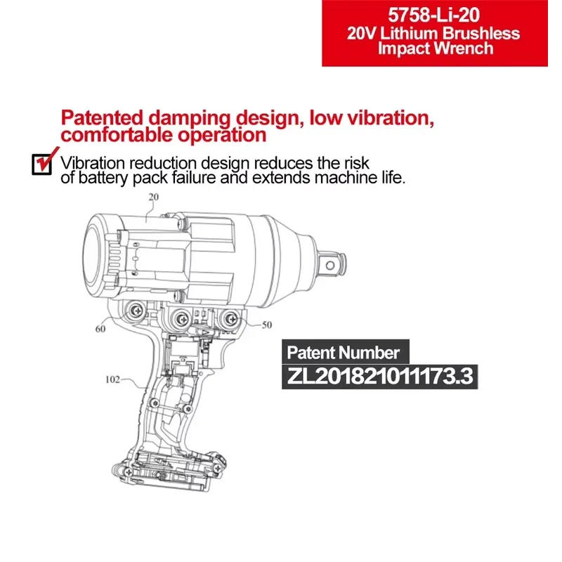 데본 20V 대형 토크 3단 토크 설정 임팩트 렌치 2 - Power Tools Battery 리뷰 및 가격