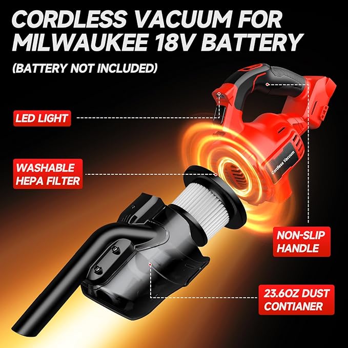밀워키 18v 배터리용 16000pa 무선 전기 진공  - Vacuum Cleaner Power Tools 리뷰 및 가격