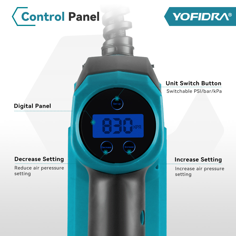 YOFIDRA 830Kpa 무선 전동 에어 펌프 오토바 - Power Tools Pneumatic 리뷰 및 가격