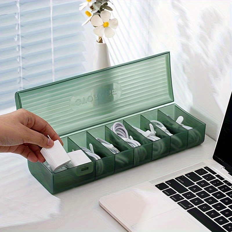 1pc 데이터 케이블 보관 상자 플라스틱 휴대 전화 충 - Power Tools Storage 리뷰 및 가격